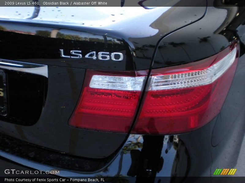 Obsidian Black / Alabaster Off White 2009 Lexus LS 460
