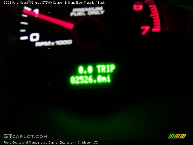 Brilliant Silver Metallic / Black 2008 Ford Mustang Shelby GT500 Coupe