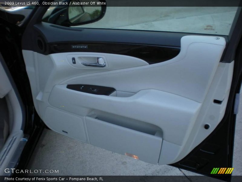 Obsidian Black / Alabaster Off White 2009 Lexus LS 460