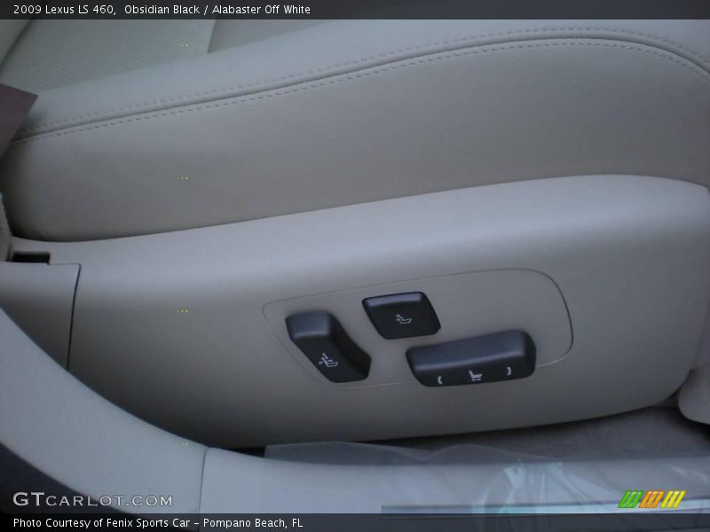 Obsidian Black / Alabaster Off White 2009 Lexus LS 460