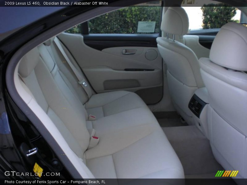 Obsidian Black / Alabaster Off White 2009 Lexus LS 460
