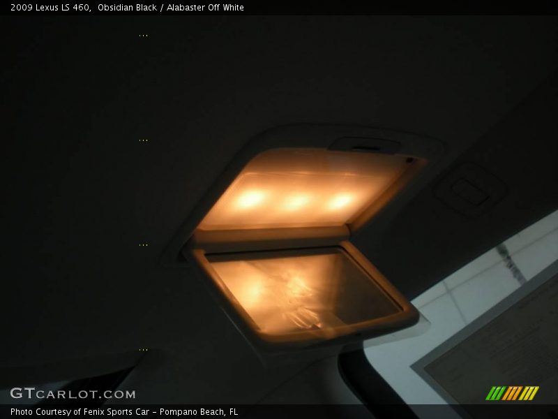 Obsidian Black / Alabaster Off White 2009 Lexus LS 460