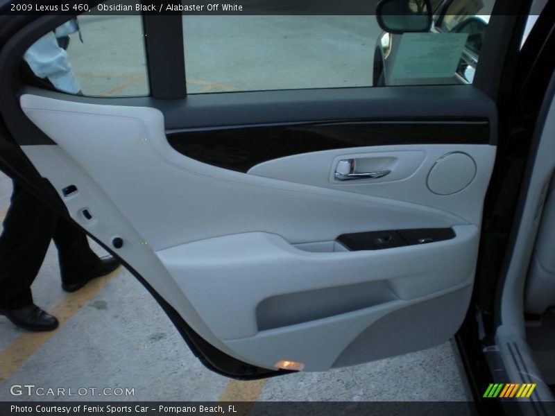 Obsidian Black / Alabaster Off White 2009 Lexus LS 460
