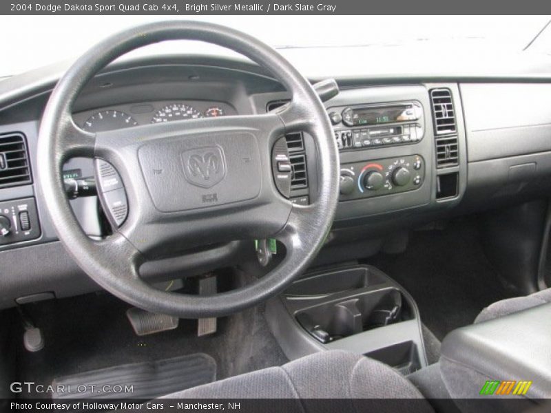 Bright Silver Metallic / Dark Slate Gray 2004 Dodge Dakota Sport Quad Cab 4x4
