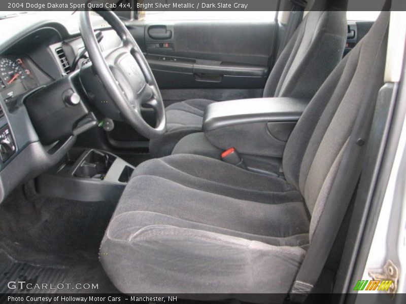 Bright Silver Metallic / Dark Slate Gray 2004 Dodge Dakota Sport Quad Cab 4x4