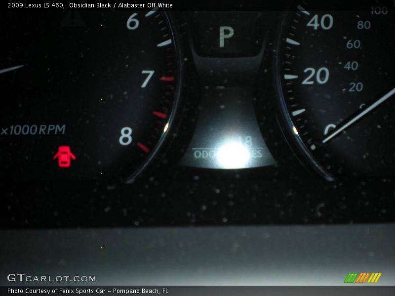 Obsidian Black / Alabaster Off White 2009 Lexus LS 460