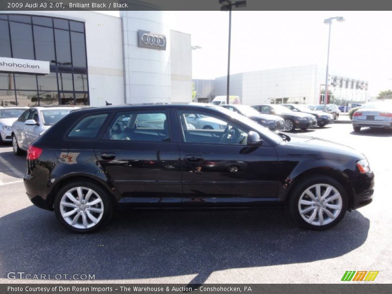 Brilliant Black / Black 2009 Audi A3 2.0T