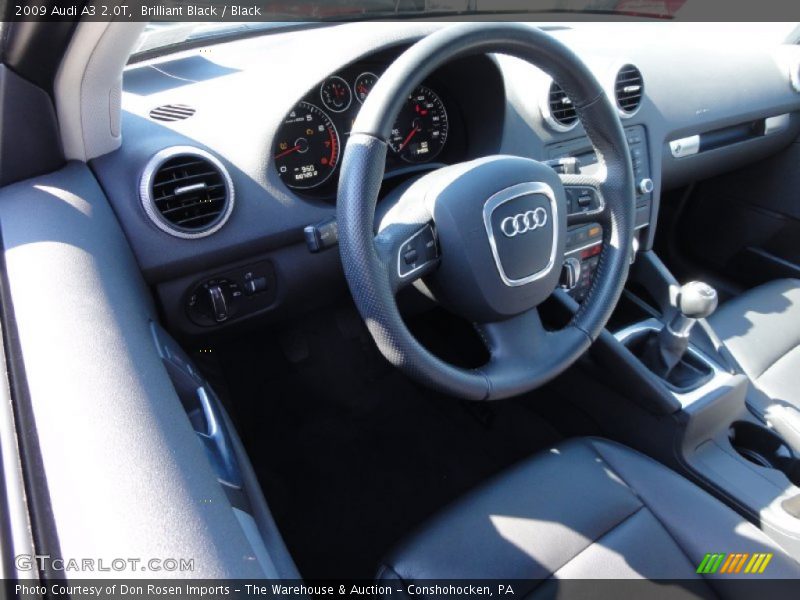 Brilliant Black / Black 2009 Audi A3 2.0T