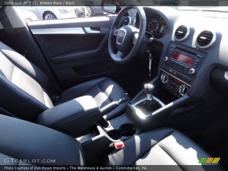 Brilliant Black / Black 2009 Audi A3 2.0T