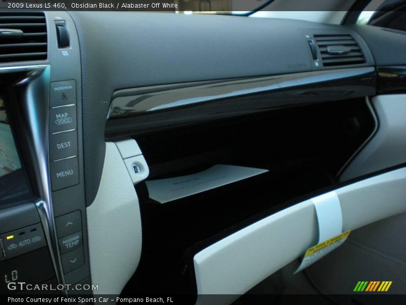 Obsidian Black / Alabaster Off White 2009 Lexus LS 460
