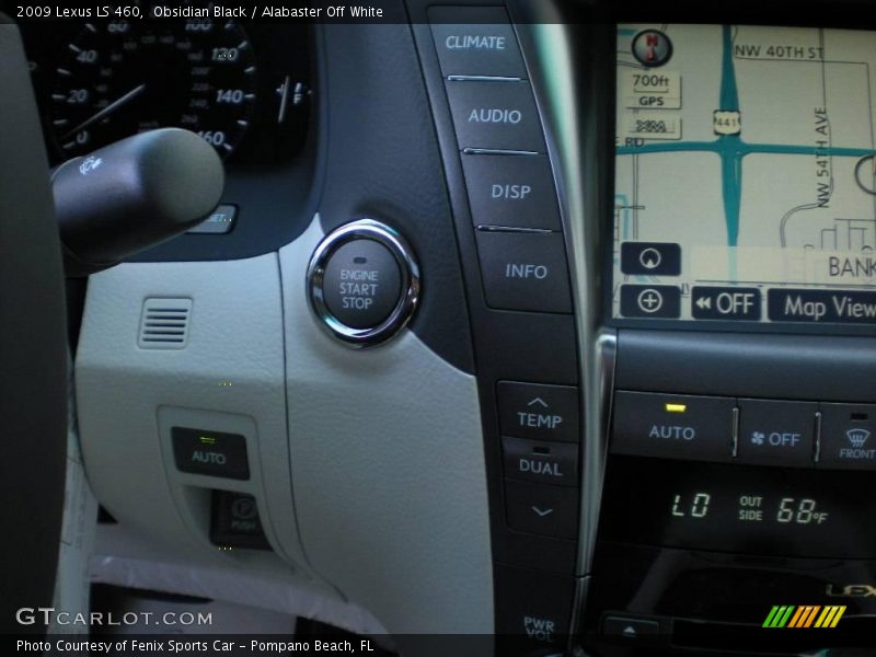 Obsidian Black / Alabaster Off White 2009 Lexus LS 460