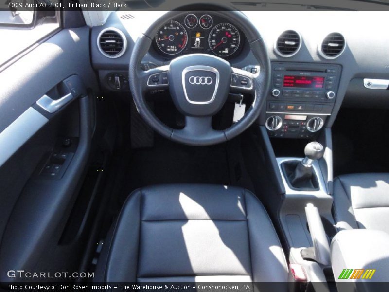 Brilliant Black / Black 2009 Audi A3 2.0T