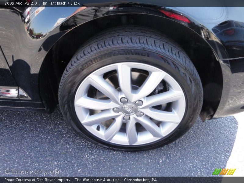 Brilliant Black / Black 2009 Audi A3 2.0T