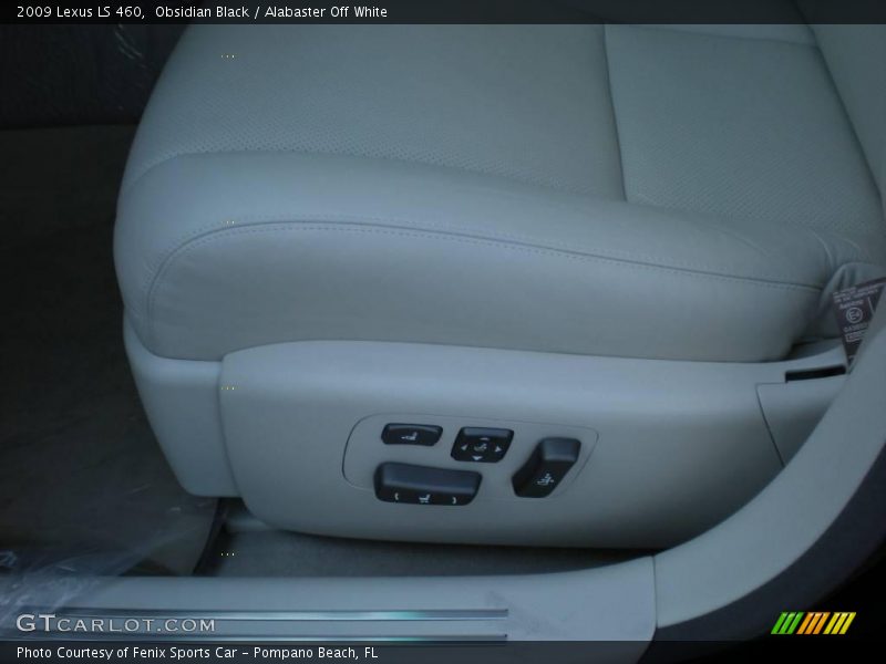 Obsidian Black / Alabaster Off White 2009 Lexus LS 460
