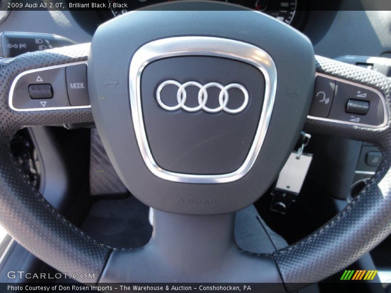 Brilliant Black / Black 2009 Audi A3 2.0T