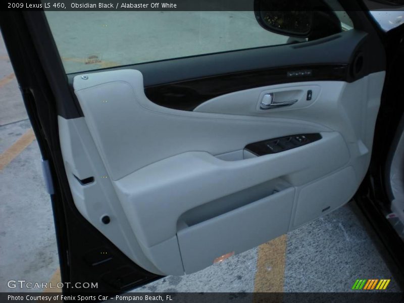 Obsidian Black / Alabaster Off White 2009 Lexus LS 460