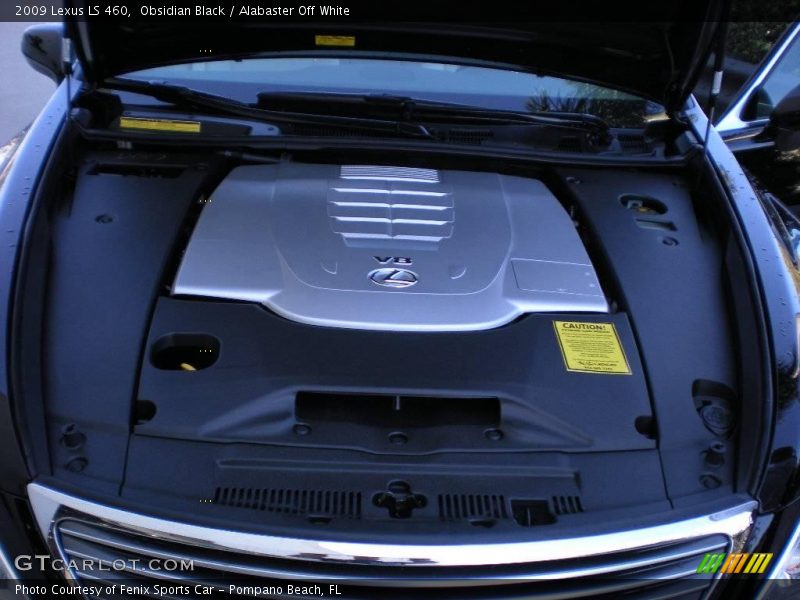 Obsidian Black / Alabaster Off White 2009 Lexus LS 460