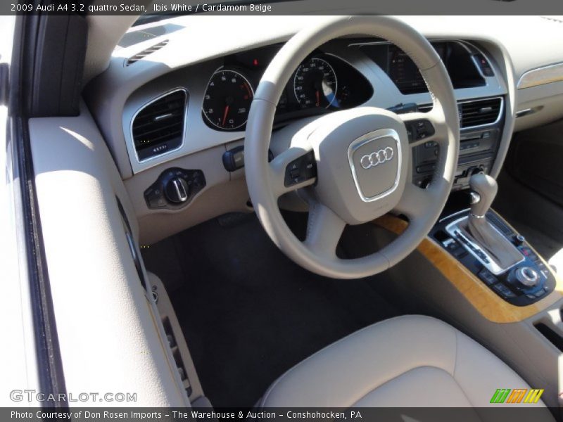 Ibis White / Cardamom Beige 2009 Audi A4 3.2 quattro Sedan