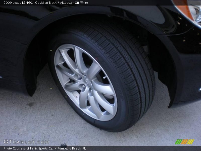 Obsidian Black / Alabaster Off White 2009 Lexus LS 460