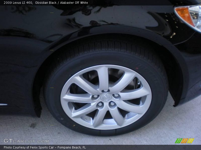 Obsidian Black / Alabaster Off White 2009 Lexus LS 460