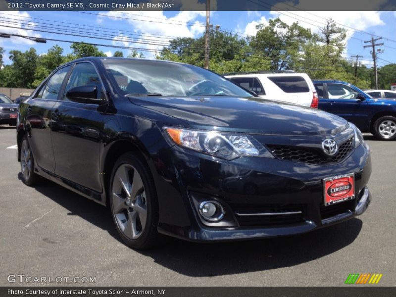 Cosmic Gray Mica / Black/Ash 2012 Toyota Camry SE V6