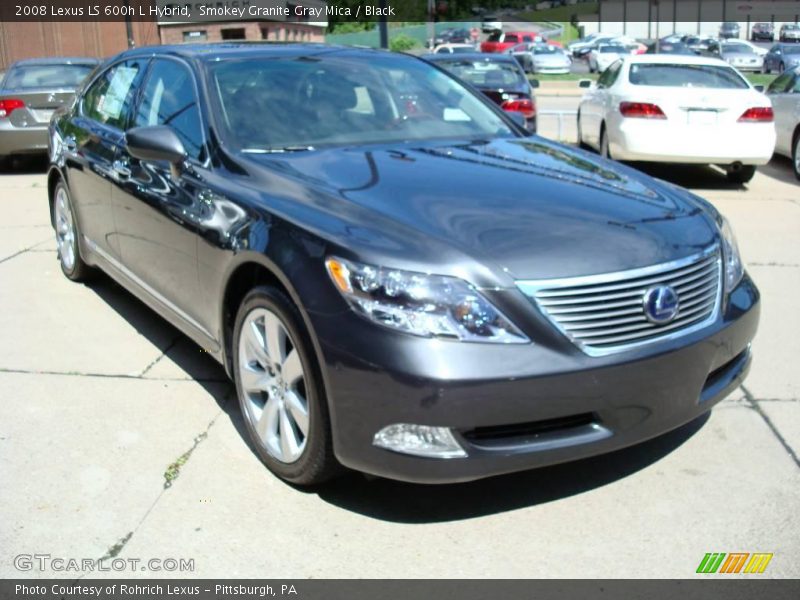 Smokey Granite Gray Mica / Black 2008 Lexus LS 600h L Hybrid