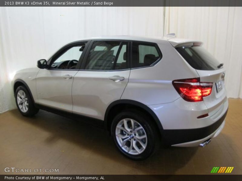 Mineral Silver Metallic / Sand Beige 2013 BMW X3 xDrive 35i