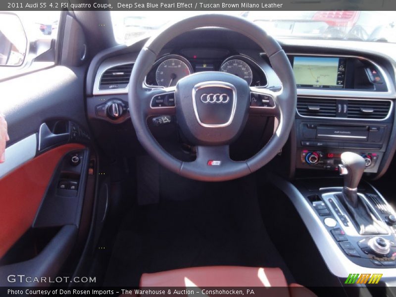 Deep Sea Blue Pearl Effect / Tuscan Brown Milano Leather 2011 Audi S5 4.2 FSI quattro Coupe