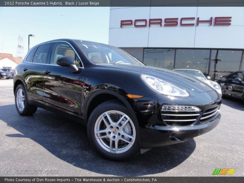 Black / Luxor Beige 2012 Porsche Cayenne S Hybrid