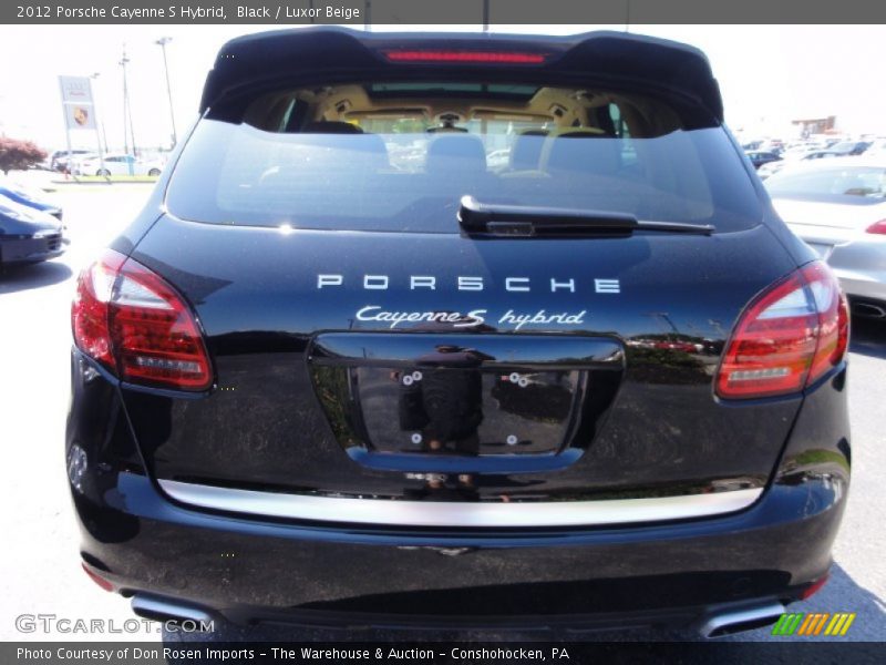 Black / Luxor Beige 2012 Porsche Cayenne S Hybrid