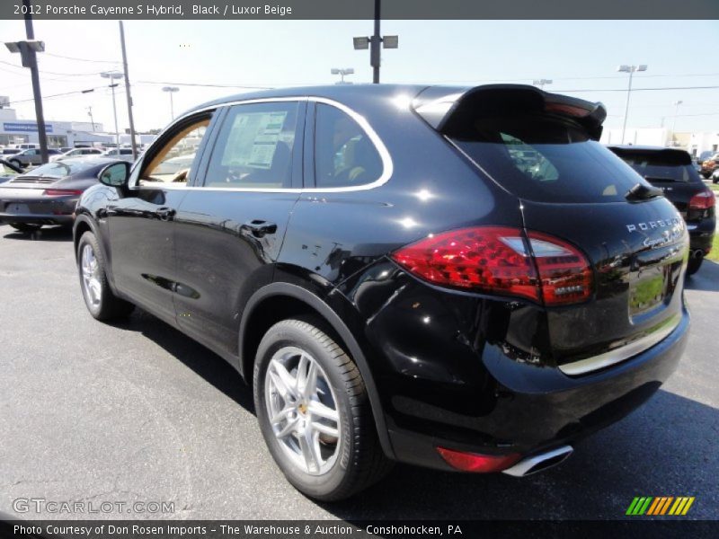 Black / Luxor Beige 2012 Porsche Cayenne S Hybrid
