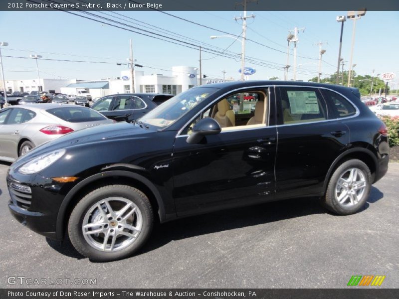Black / Luxor Beige 2012 Porsche Cayenne S Hybrid