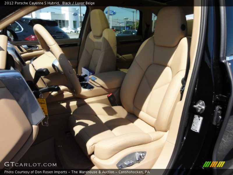 Black / Luxor Beige 2012 Porsche Cayenne S Hybrid