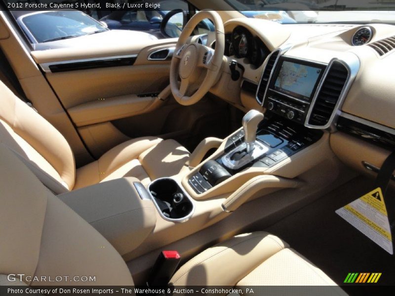 Black / Luxor Beige 2012 Porsche Cayenne S Hybrid