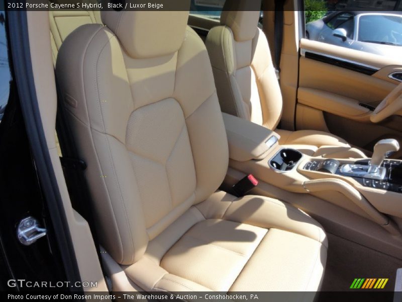 Black / Luxor Beige 2012 Porsche Cayenne S Hybrid