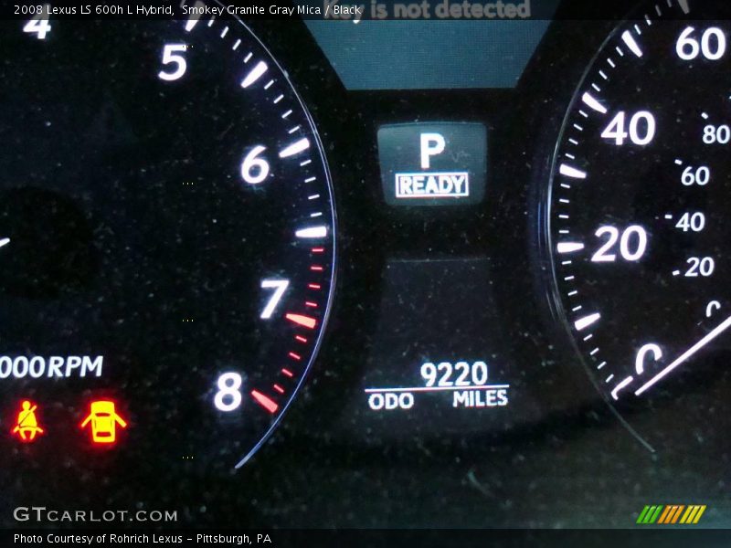Smokey Granite Gray Mica / Black 2008 Lexus LS 600h L Hybrid
