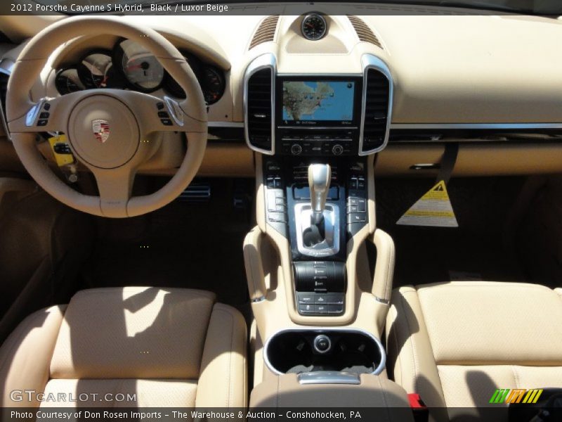 Black / Luxor Beige 2012 Porsche Cayenne S Hybrid