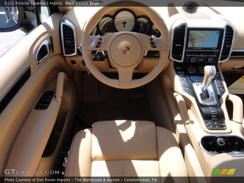 Black / Luxor Beige 2012 Porsche Cayenne S Hybrid