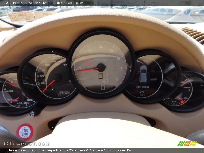 Black / Luxor Beige 2012 Porsche Cayenne S Hybrid