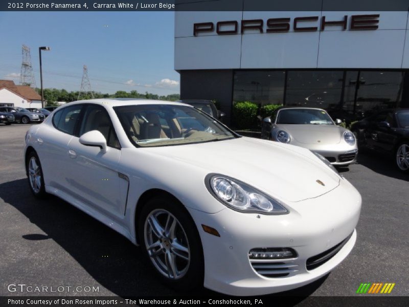 Carrara White / Luxor Beige 2012 Porsche Panamera 4