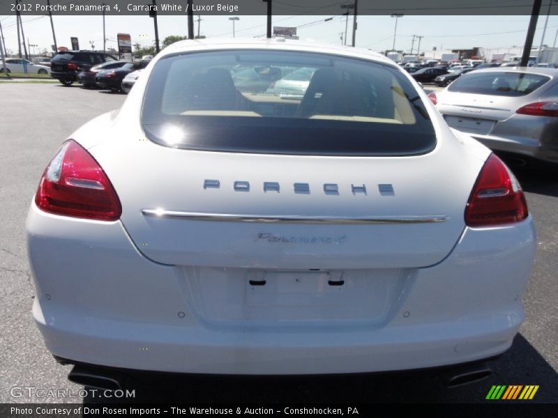 Carrara White / Luxor Beige 2012 Porsche Panamera 4
