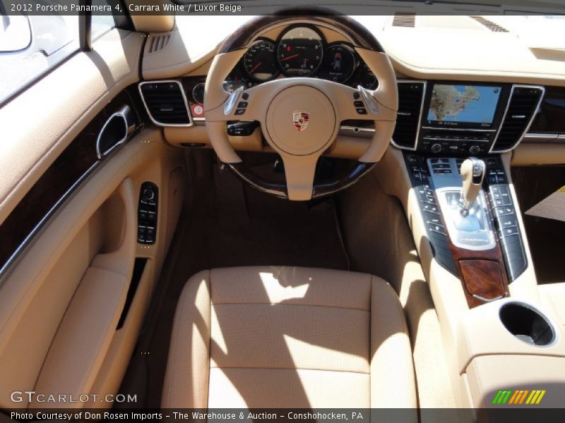 Carrara White / Luxor Beige 2012 Porsche Panamera 4