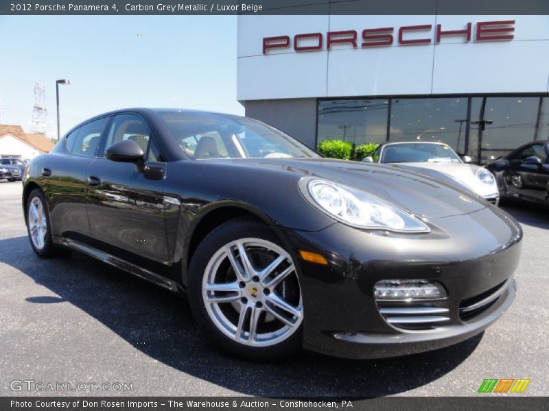 Carbon Grey Metallic / Luxor Beige 2012 Porsche Panamera 4