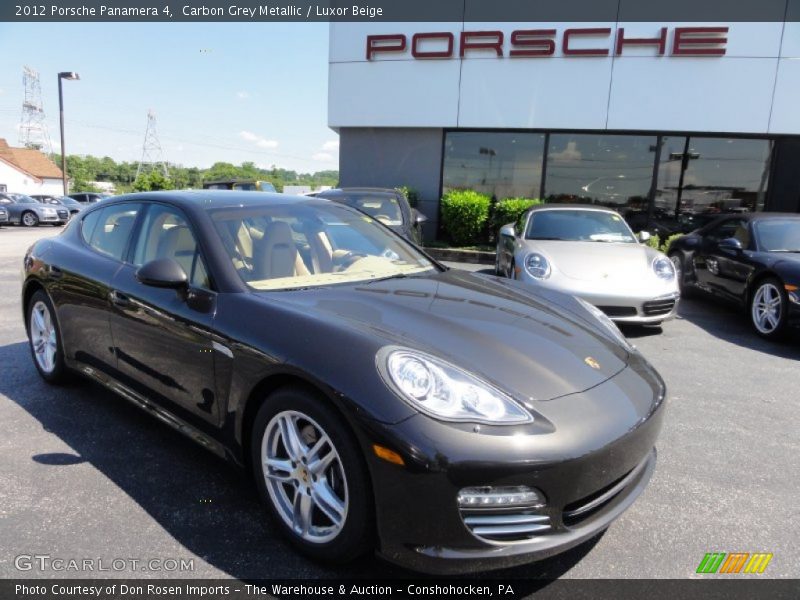 Carbon Grey Metallic / Luxor Beige 2012 Porsche Panamera 4