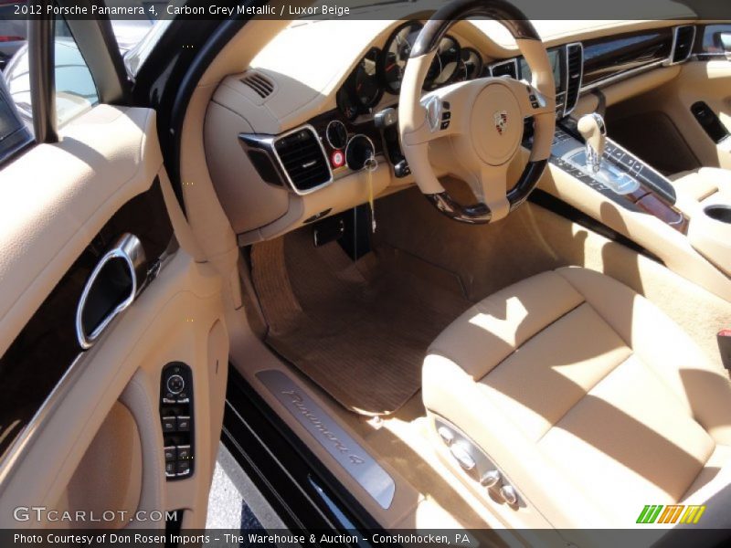 Carbon Grey Metallic / Luxor Beige 2012 Porsche Panamera 4