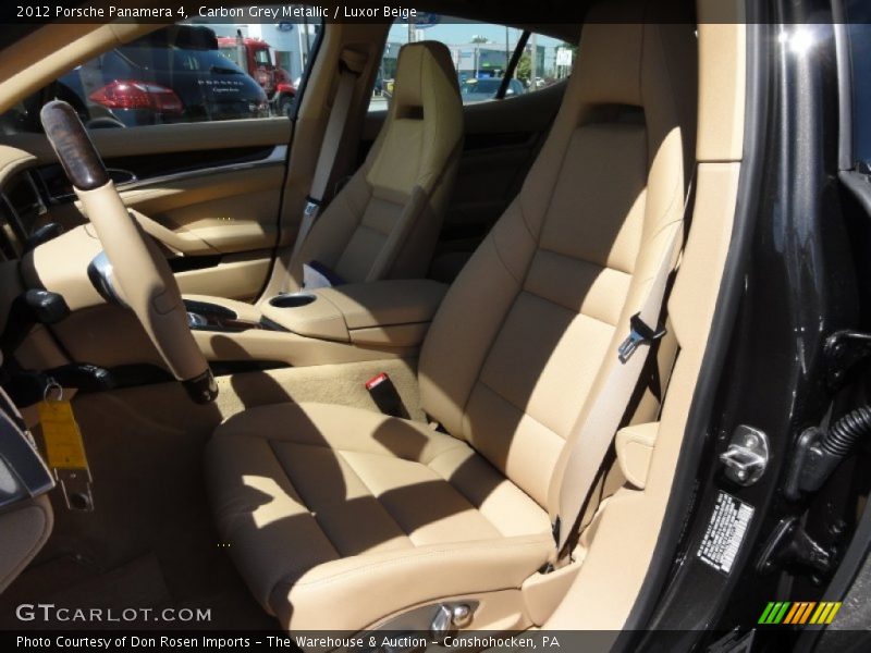 Carbon Grey Metallic / Luxor Beige 2012 Porsche Panamera 4