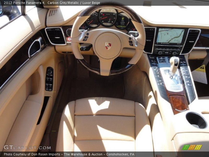 Carbon Grey Metallic / Luxor Beige 2012 Porsche Panamera 4