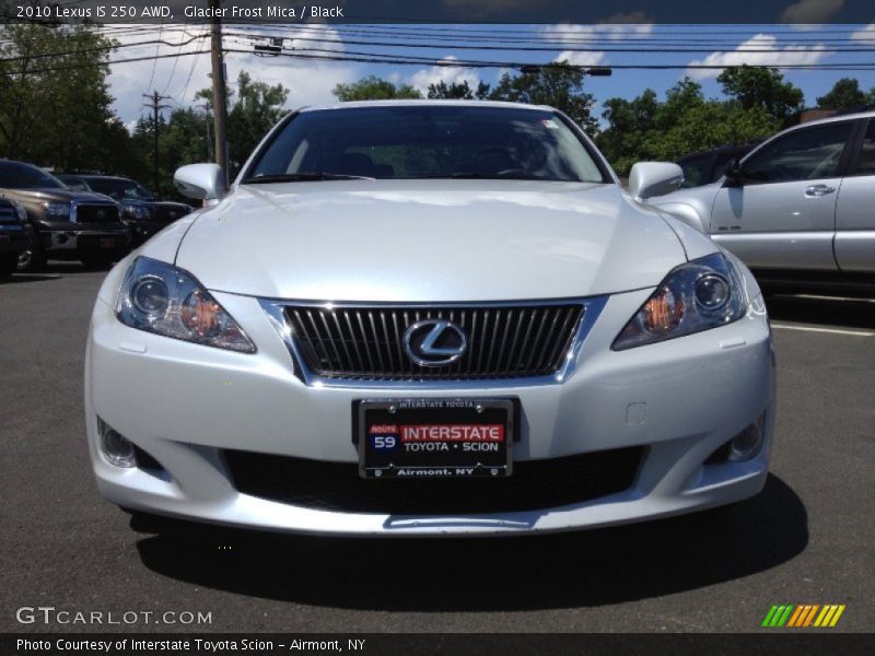 Glacier Frost Mica / Black 2010 Lexus IS 250 AWD