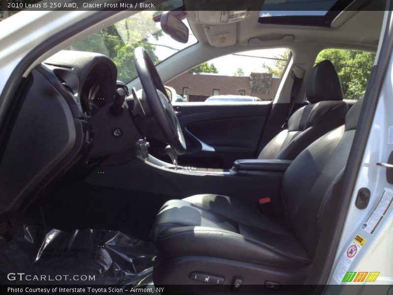 Glacier Frost Mica / Black 2010 Lexus IS 250 AWD
