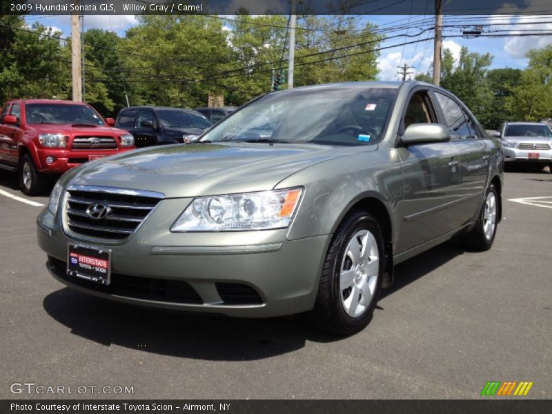 Willow Gray / Camel 2009 Hyundai Sonata GLS